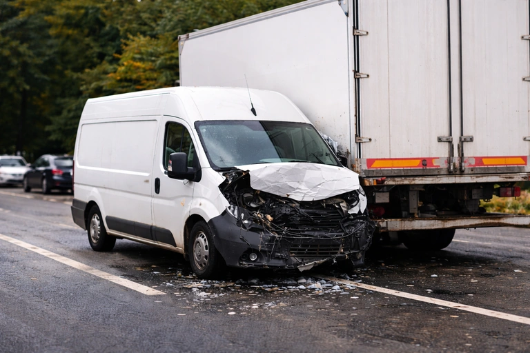 Fleet van accident on UK road — company vehicle non-fault claim